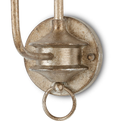 Nottaway Single Wall Sconce by Currey and Company. Made from wrought iron in a traditional style.