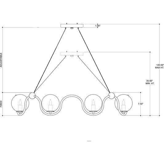 Equilibrium Chandelier by Currey and Company in antique brass, white. Made from wrought iron, glass in a modern style.