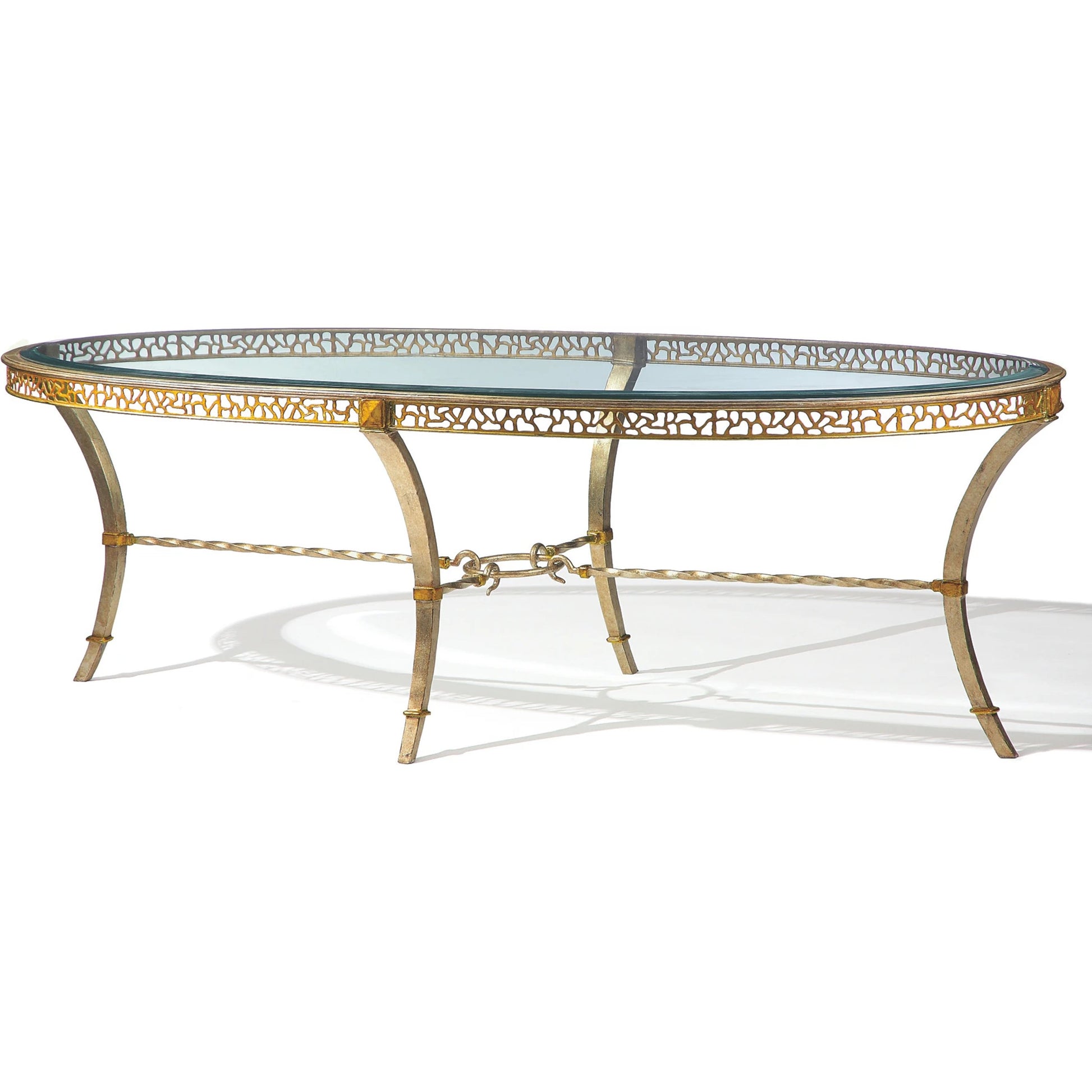 Bolero Oval Cocktail Table by Maitland-Smith. Made from unique in a traditional style.