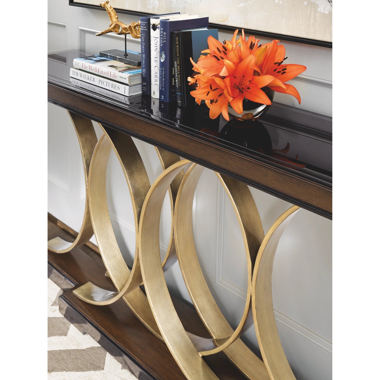 002 SI-2015946 | Lifestyle | Lyric Console by Maitland-Smith. Made from unique in a transitional style.