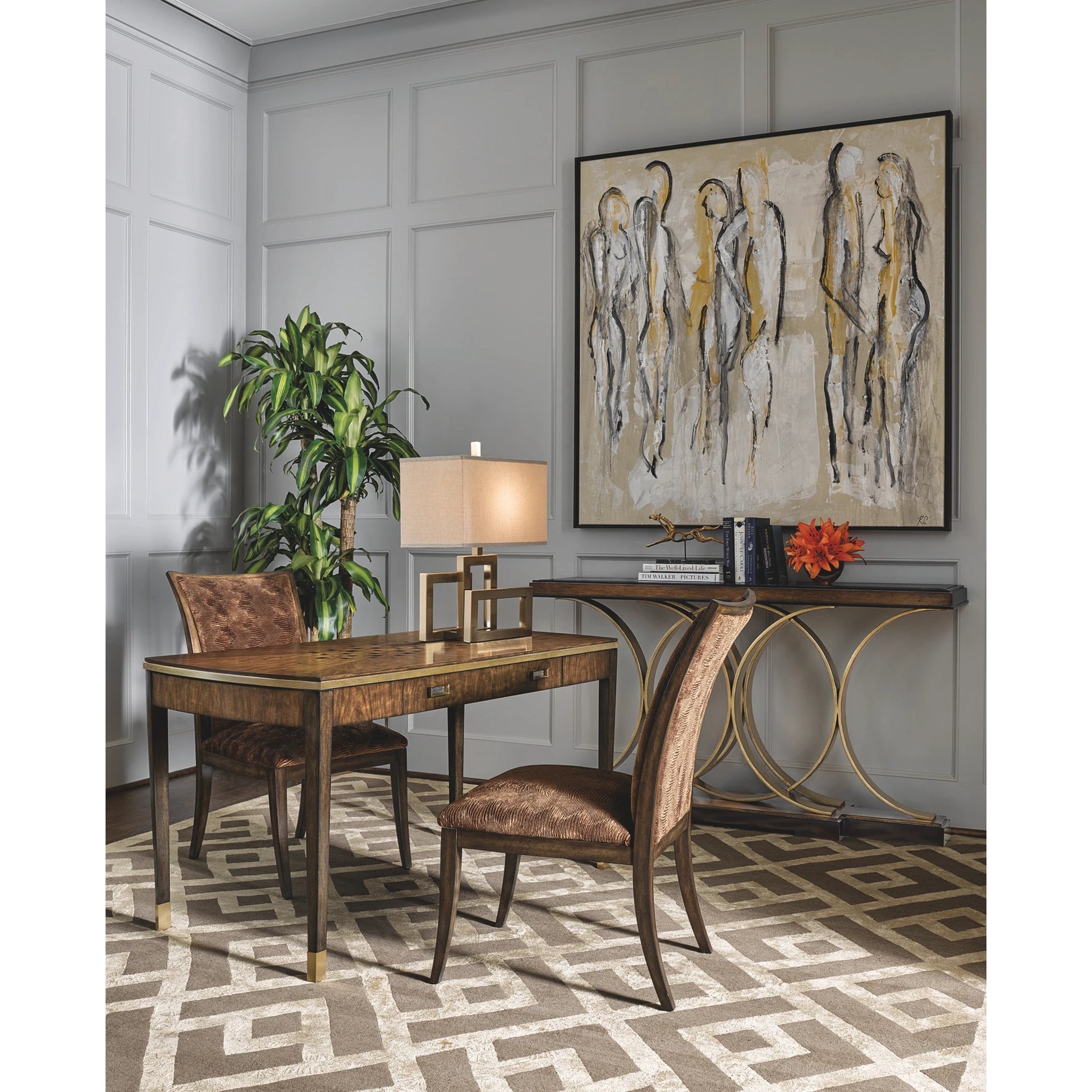 Lyric Desk by Maitland-Smith. Made from unique in a transitional style.