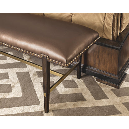 Lyric Bench by Maitland-Smith. Made from unique in a transitional style.