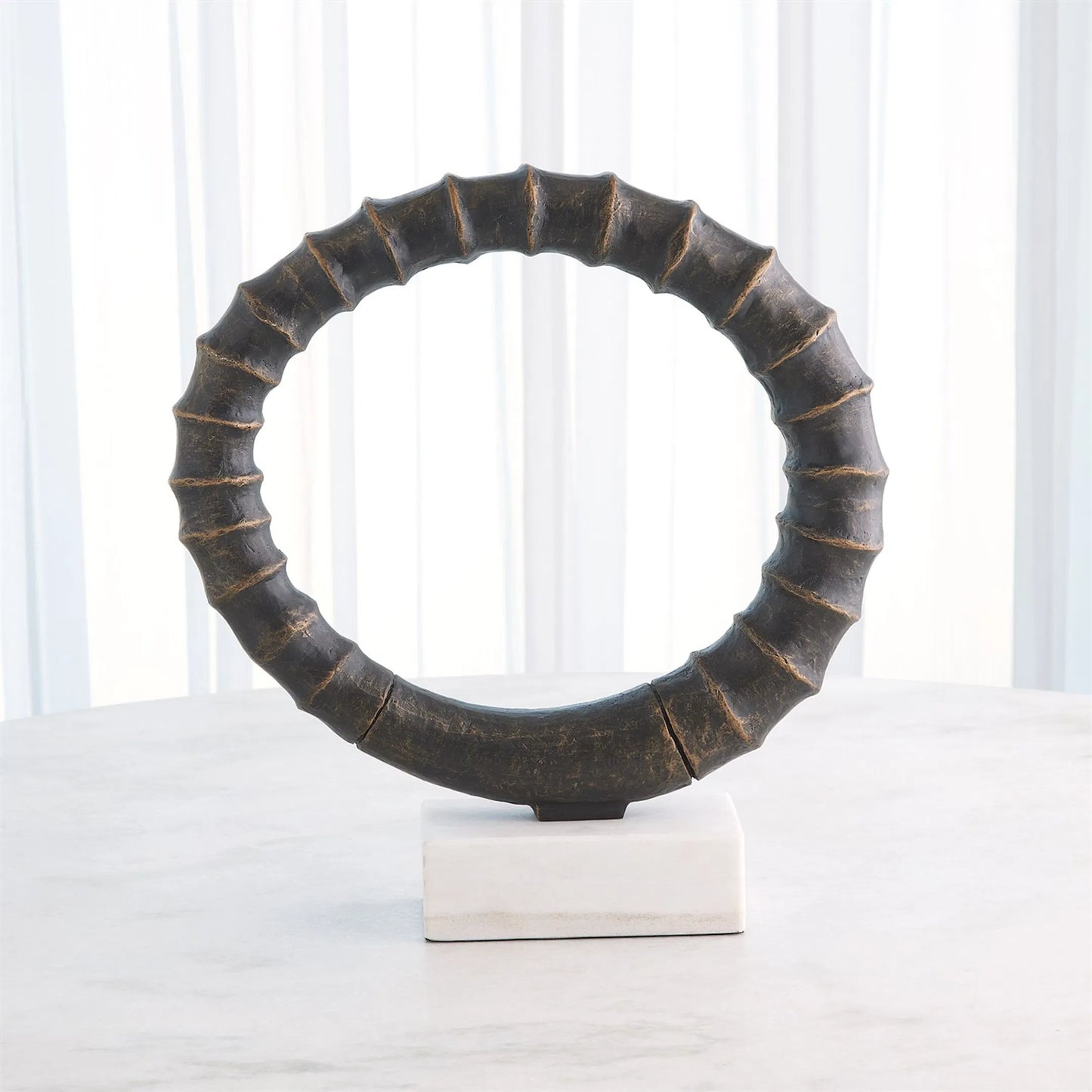 007 SI-2323788 | Lifestyle | Infinity Horn Sculpture by Global Views in marble. Made from unique in a modern style.