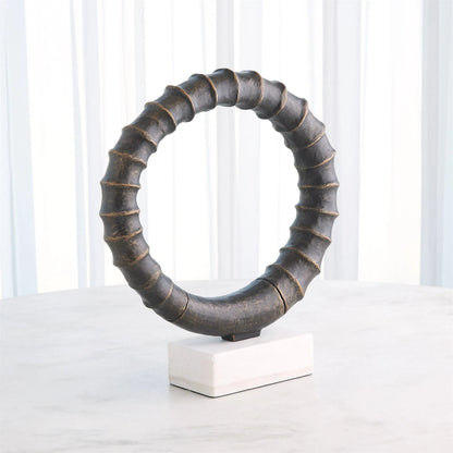 Infinity Horn Sculpture by Global Views in marble. Made from unique in a modern style.