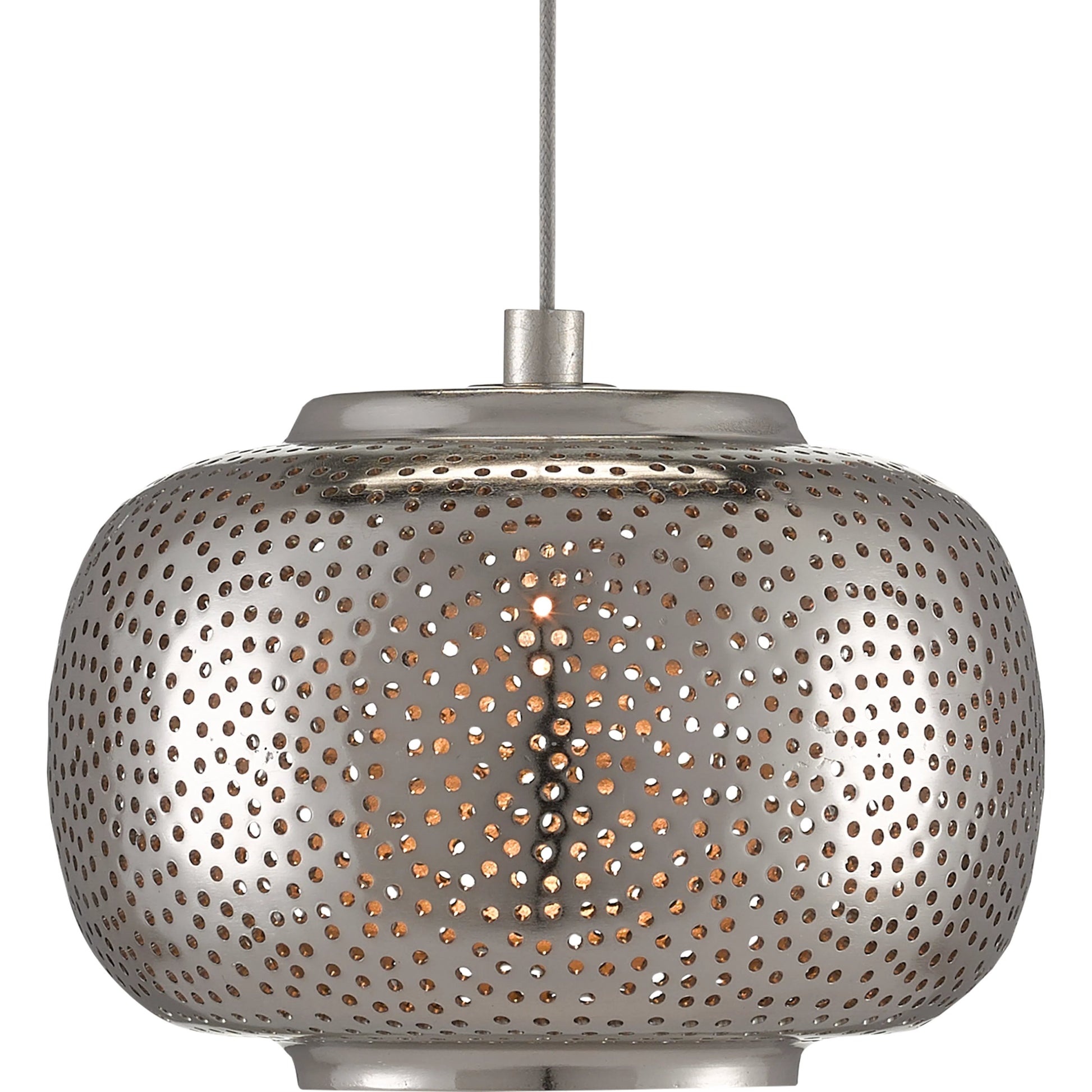 Pepper Rectangular 7-LIGHT Multi-Drop Pendant by Currey and Company in nickel, silver. Made from nickel, metal in a modern style.