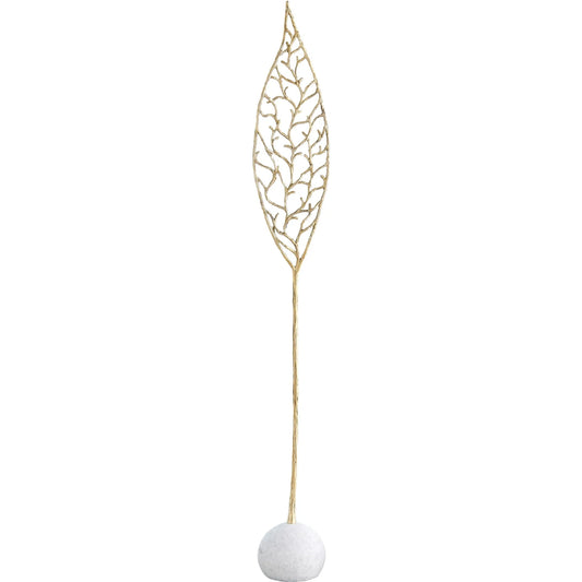 Sprig Sculpture by Global Views in white and marble. Made from unique in a modern style.