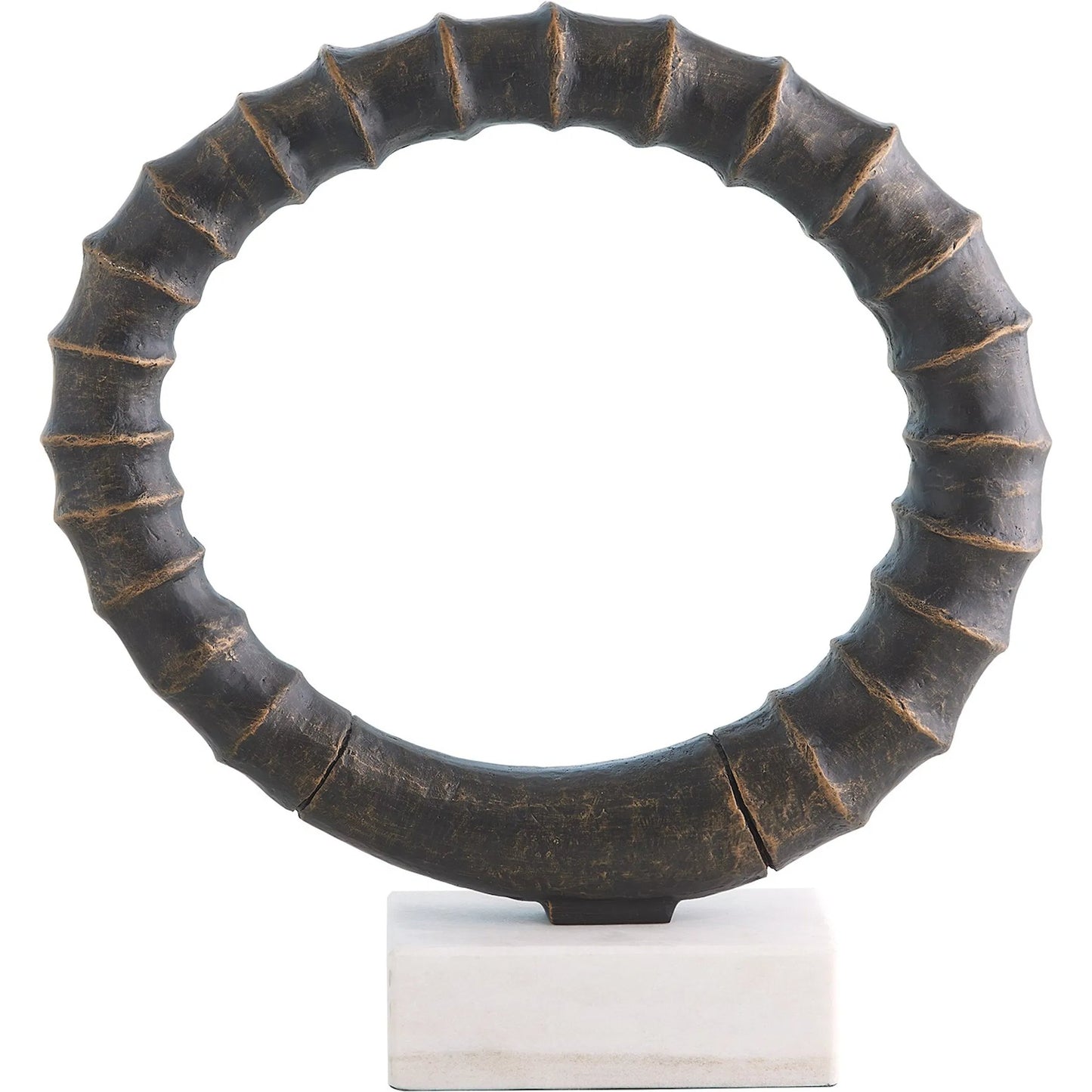 005 SI-2323788 | Additional Silo | Infinity Horn Sculpture by Global Views in marble. Made from unique in a modern style.