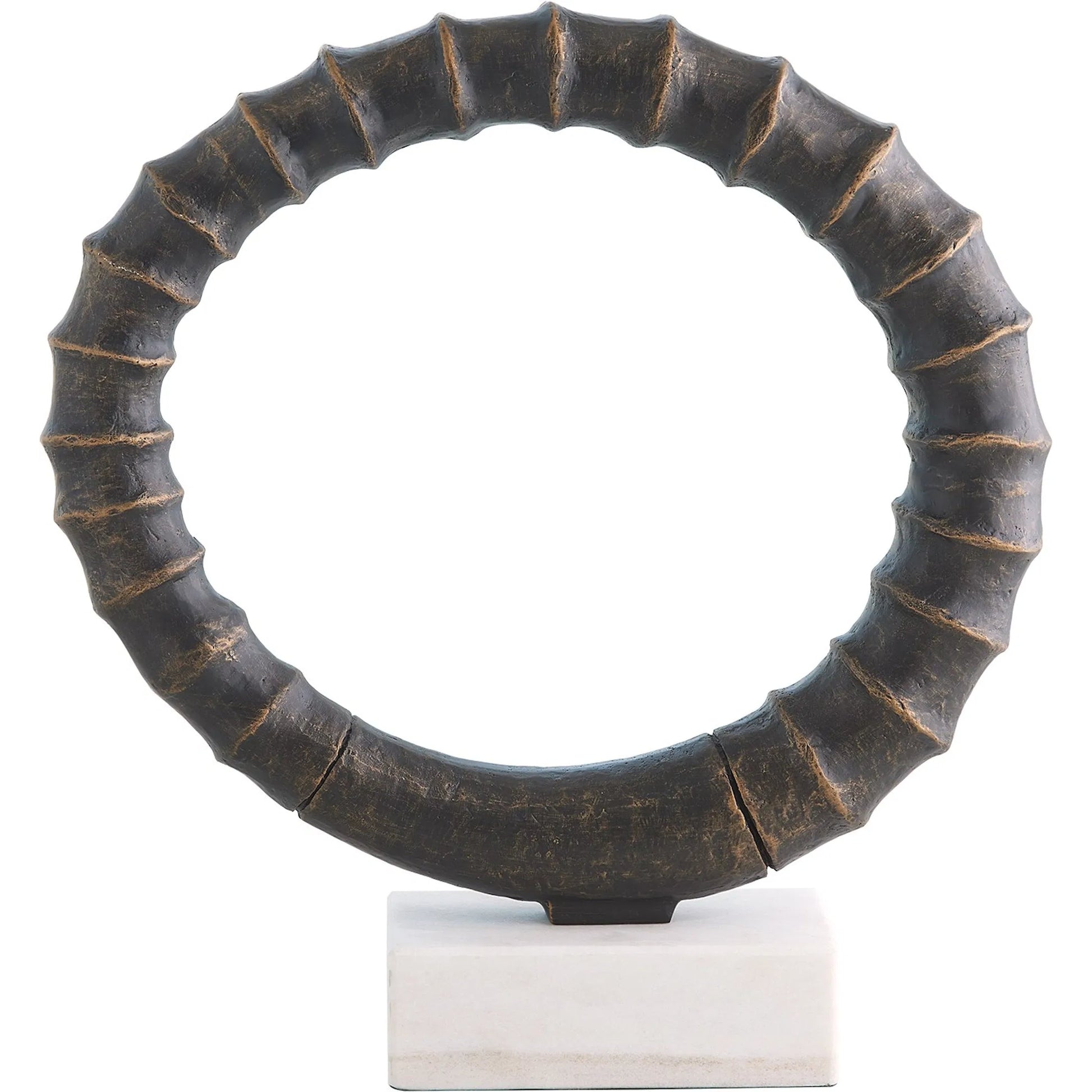 Infinity Horn Sculpture by Global Views in marble. Made from unique in a modern style.