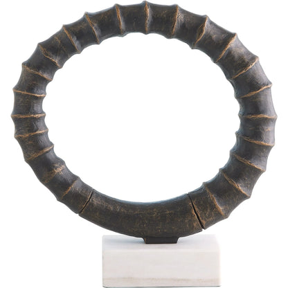 Infinity Horn Sculpture by Global Views in marble. Made from unique in a modern style.