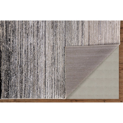 Micah Rug - 3337F by Feizy in black, gray. Made from polyester, polypropylene in a unique style.