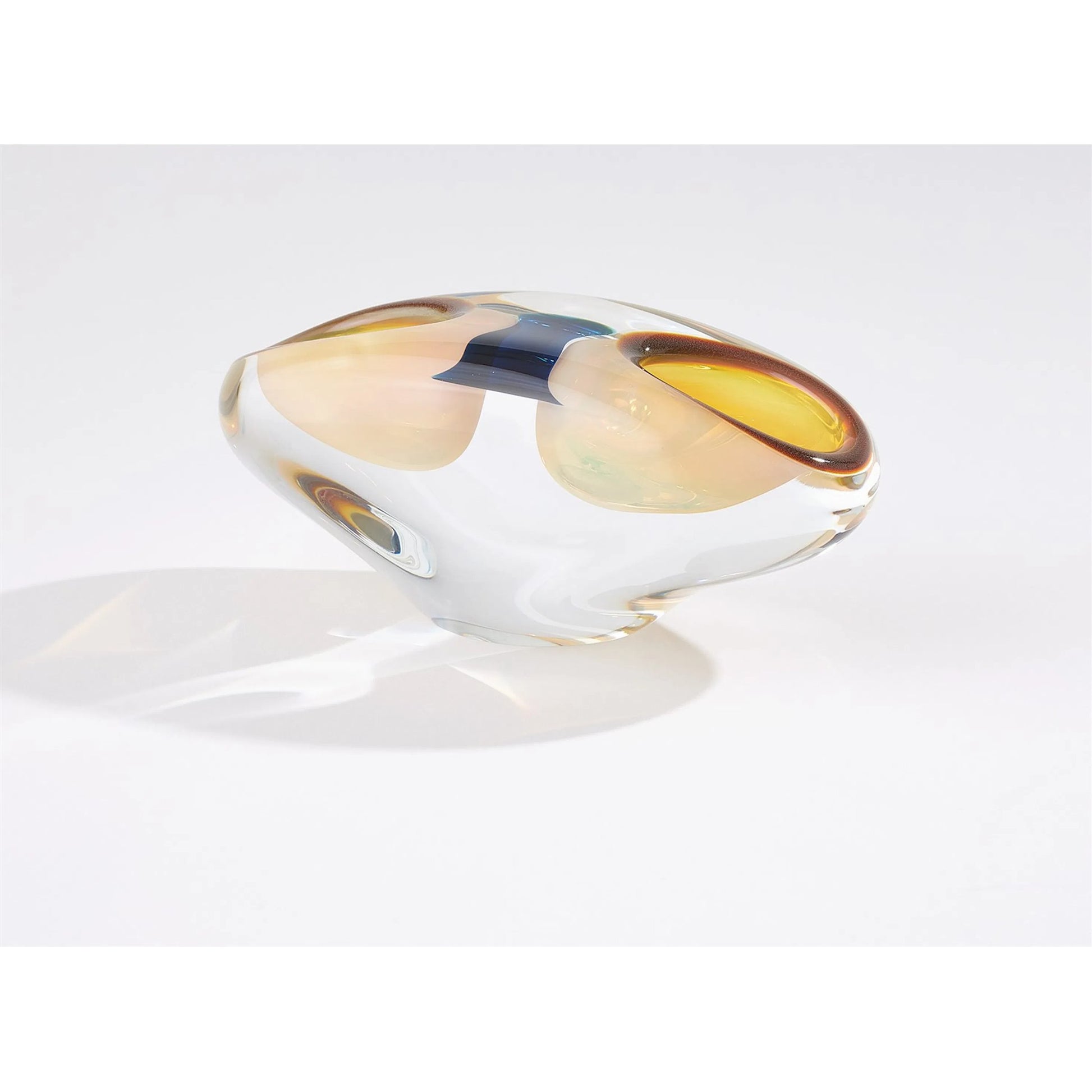 Gemella Vessel by Global Views in blue and amber. Made from unique in a eclectic & global style.