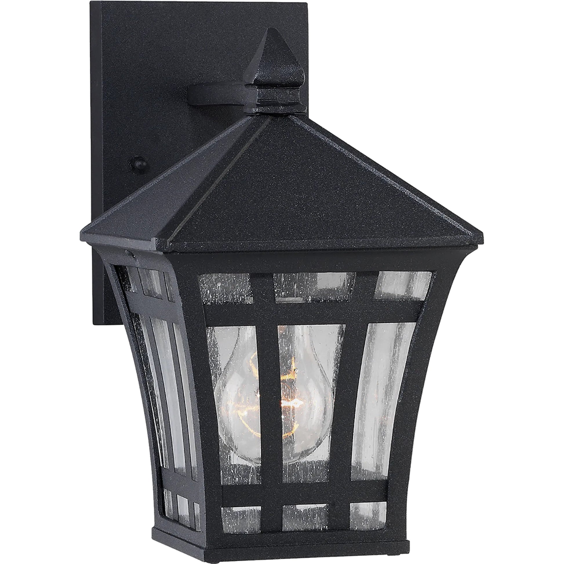 Herrington One Light Outdoor Wall Lantern by Visual Comfort & Co. in black. Made from aluminum in a unique style.