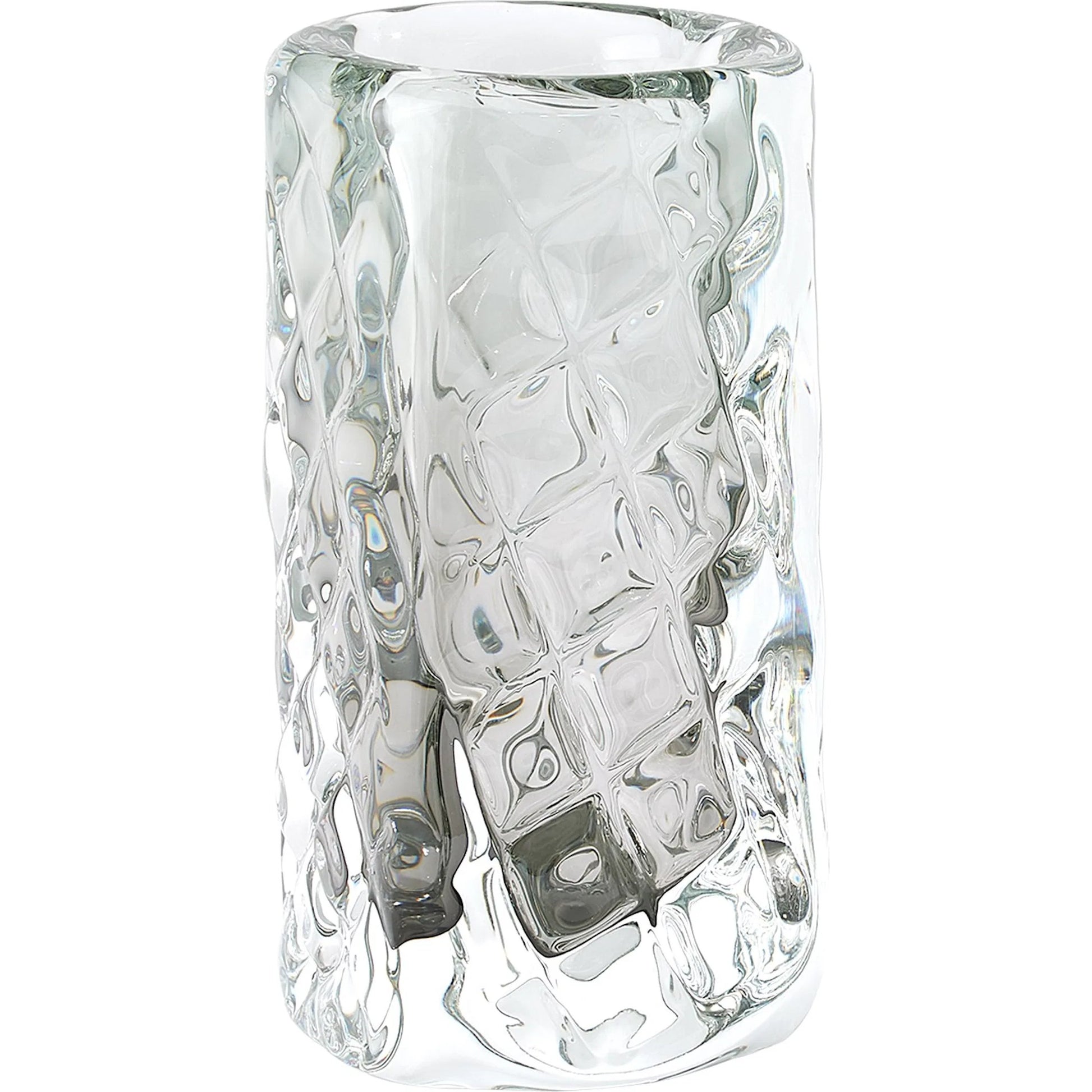 Quilted Vase by Global Views in clear. Made from unique in a transitional style.