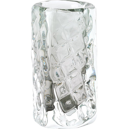Quilted Vase by Global Views in clear. Made from unique in a transitional style.