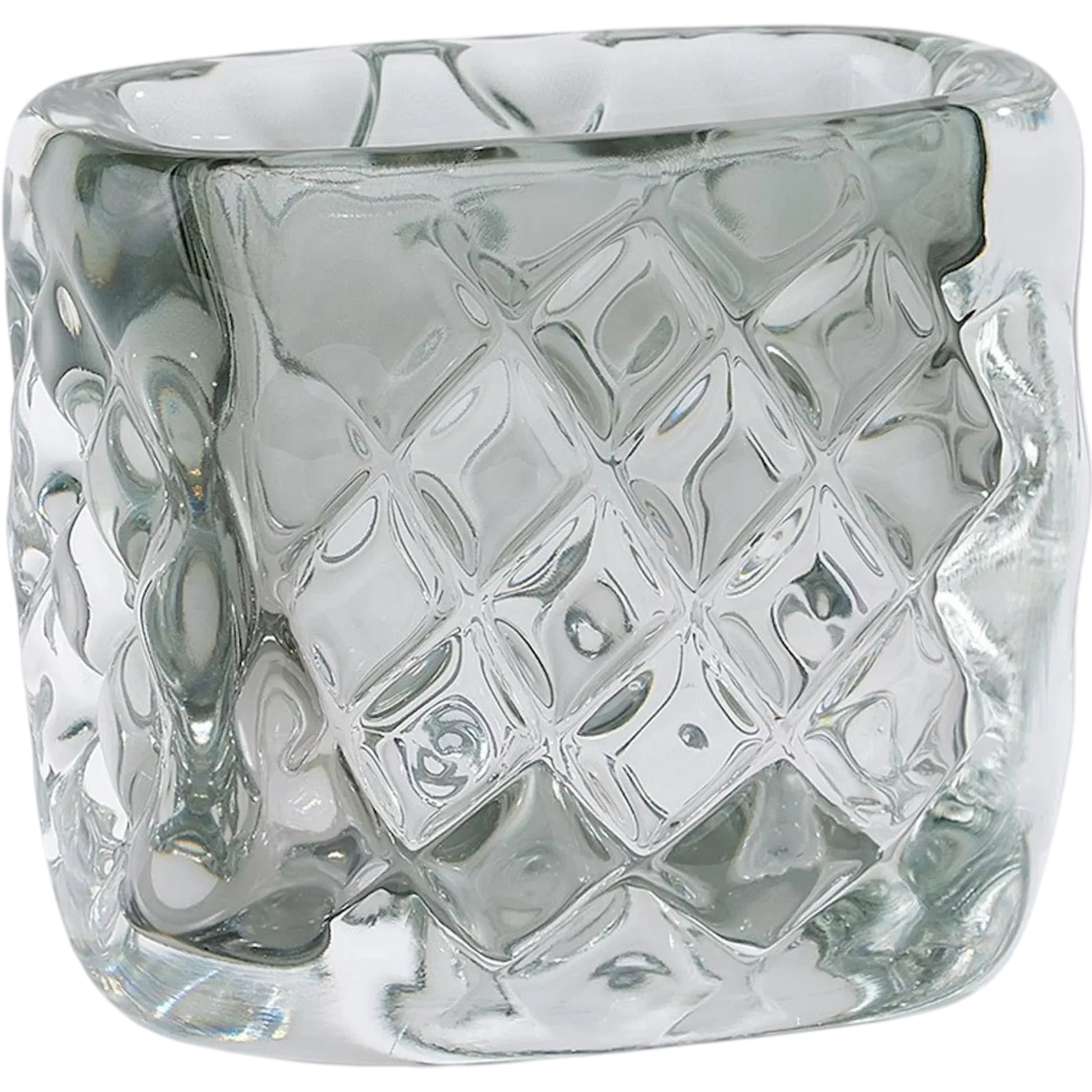 Quilted Vase by Global Views in clear. Made from unique in a transitional style.