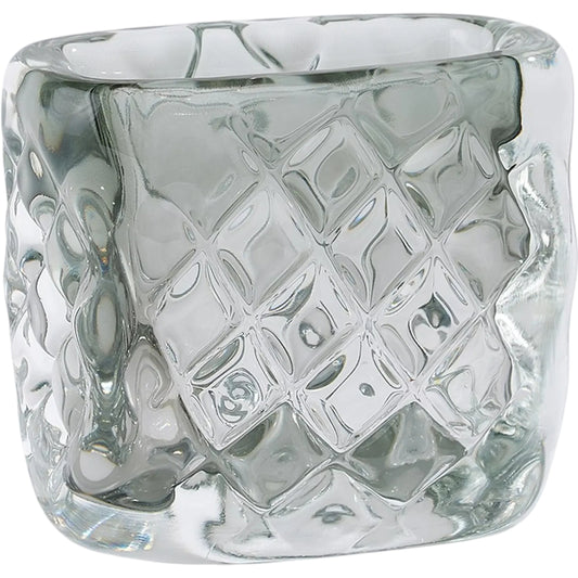 Quilted Vase by Global Views in clear. Made from unique in a unique style.