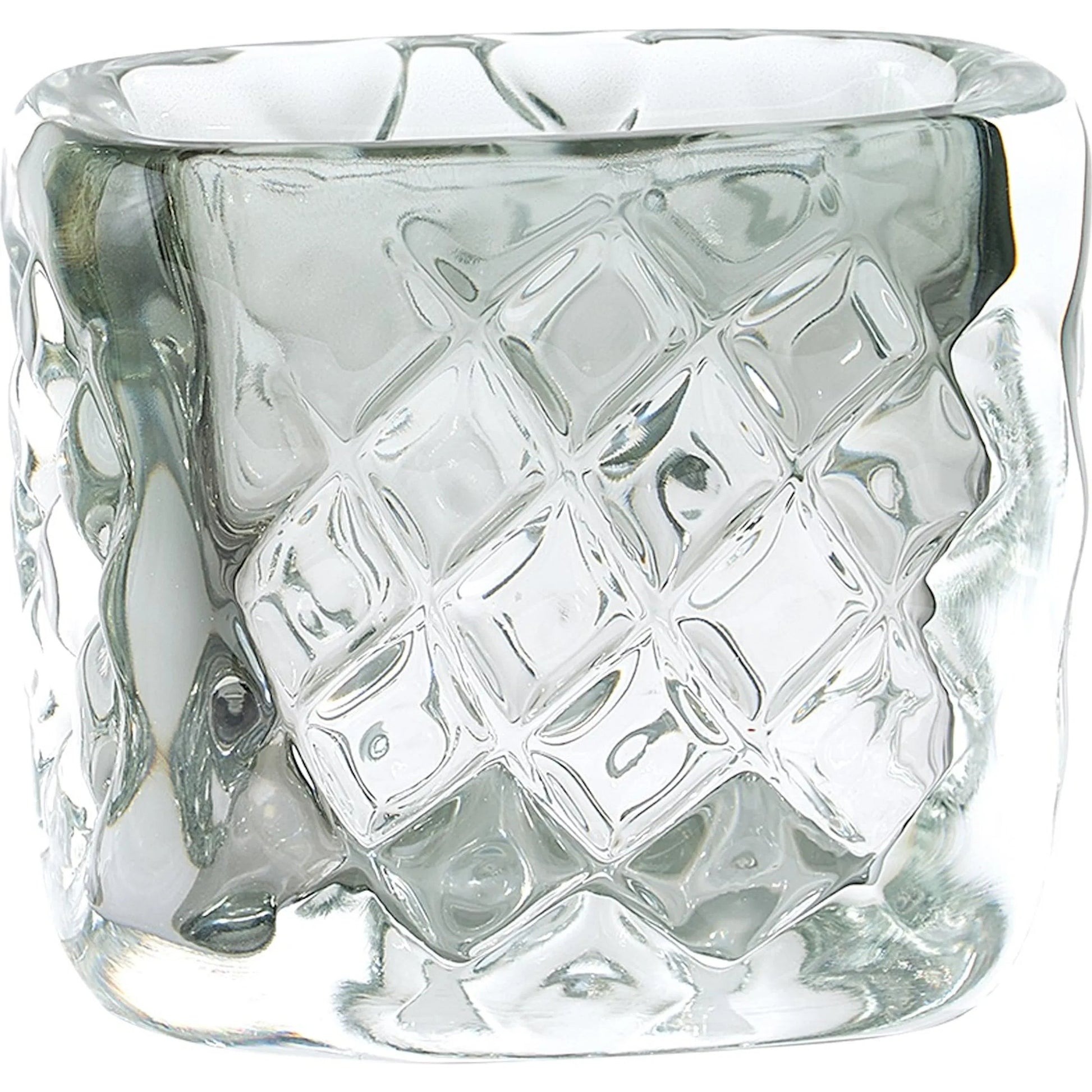 Quilted Vase by Global Views in clear. Made from unique in a transitional style.