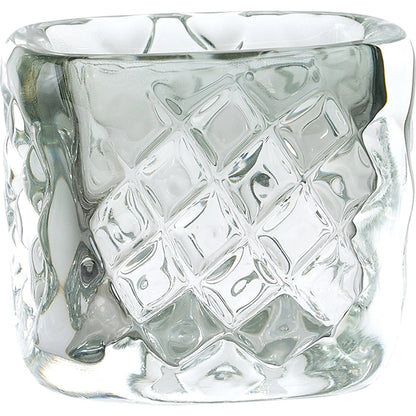 Quilted Vase by Global Views in clear. Made from unique in a transitional style.