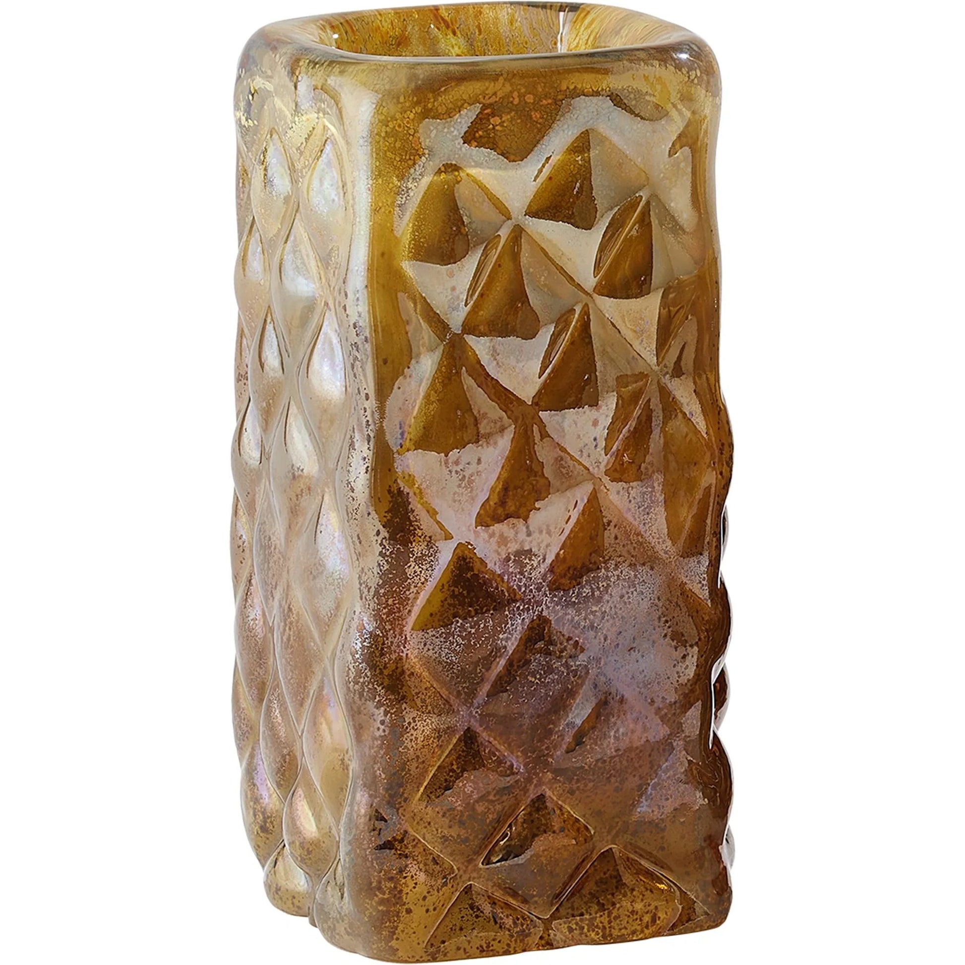 Quilted Vase by Global Views in clear. Made from unique in a transitional style.