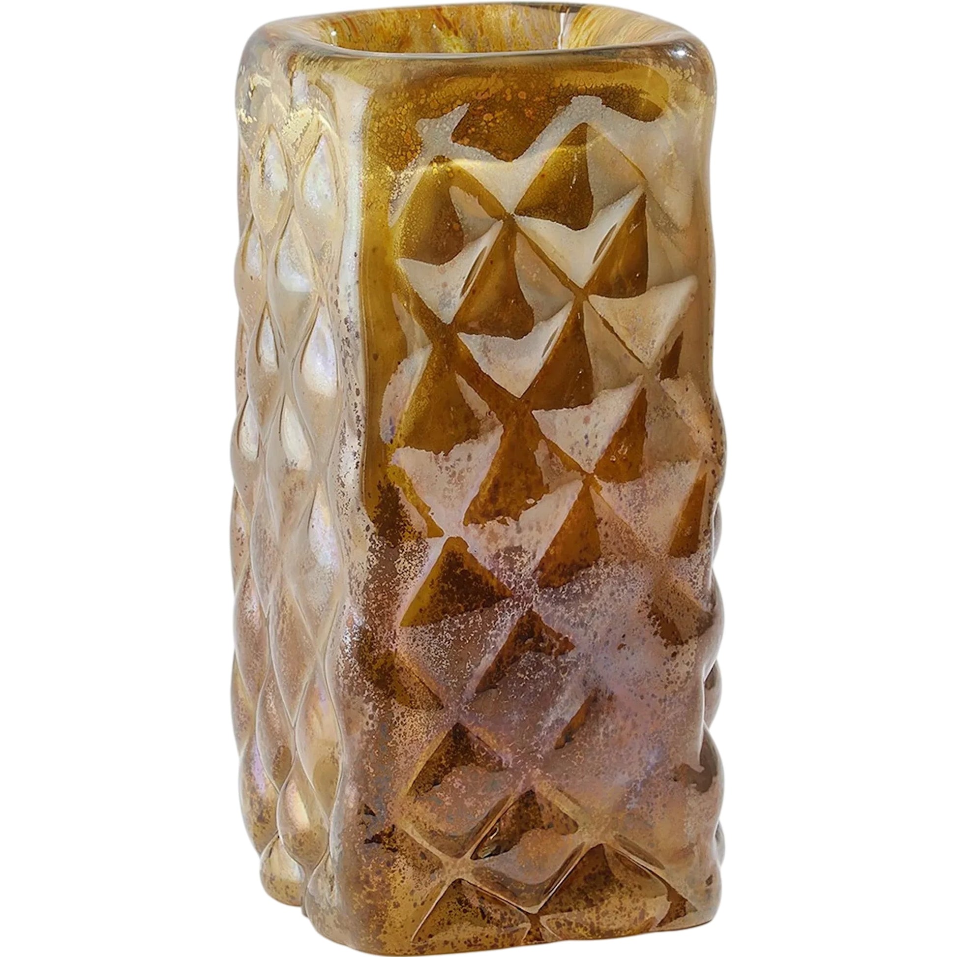 Quilted Vase by Global Views in clear. Made from unique in a transitional style.
