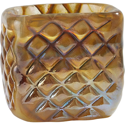 Quilted Vase by Global Views in clear. Made from unique in a transitional style.
