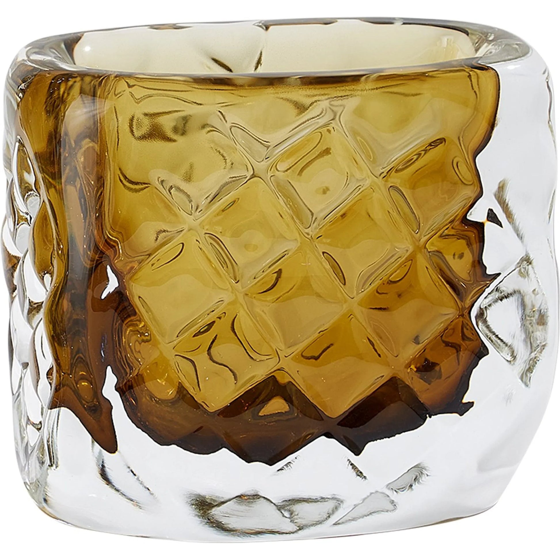 Quilted Vase by Global Views in clear. Made from unique in a transitional style.