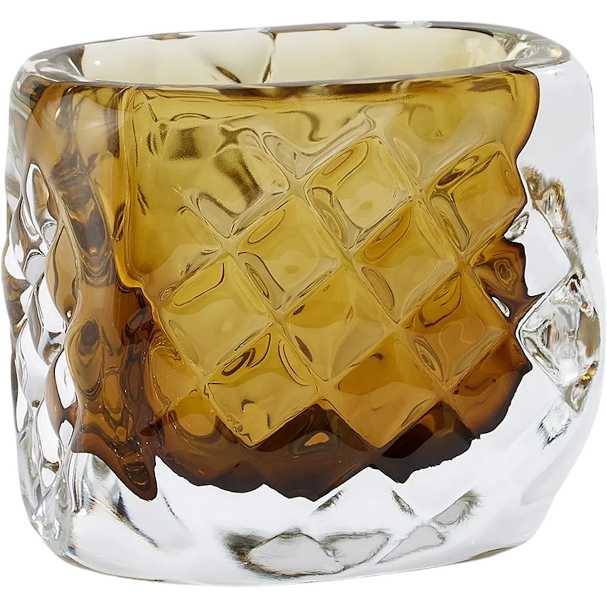 Quilted Vase by Global Views in clear. Made from unique in a transitional style.