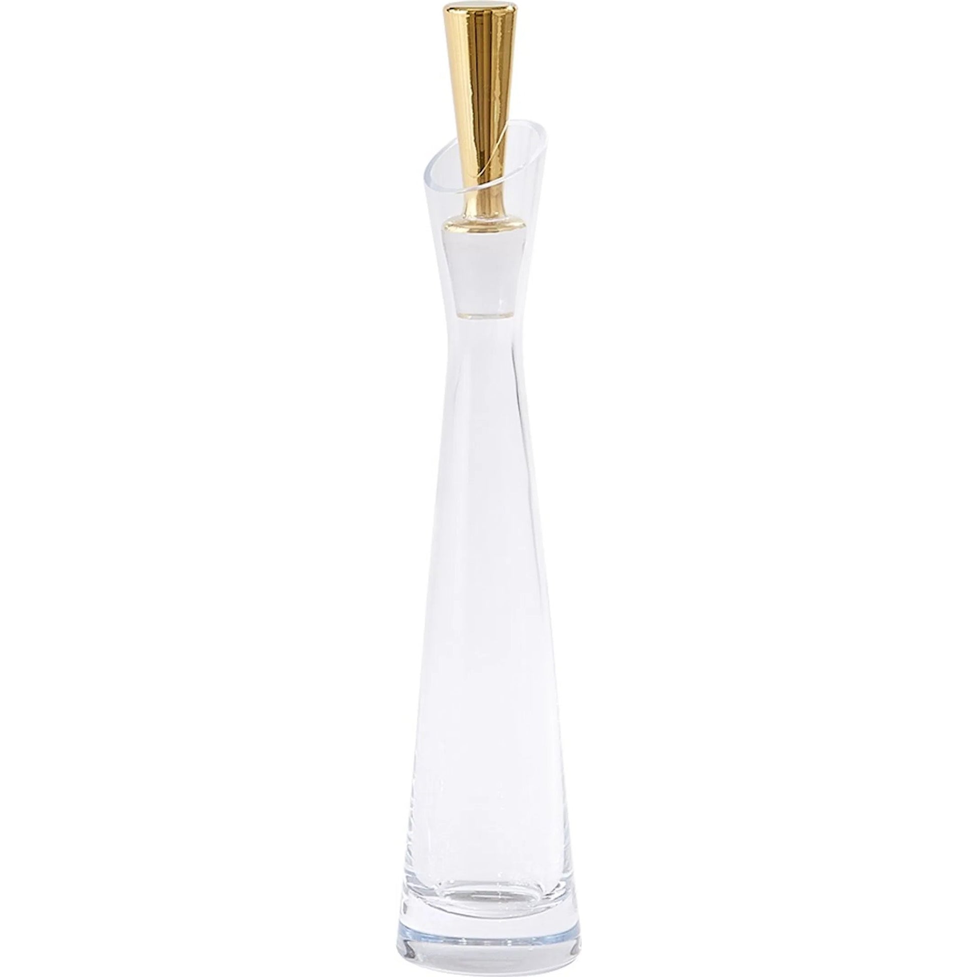 Slant Decanter by Global Views. Made from glass in a transitional style.