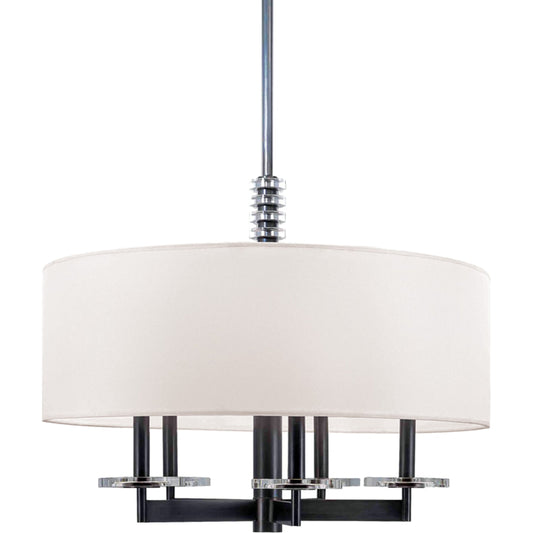 Chelsea Pendant by Hudson Valley in polished nickel. Made from steel in a modern style.