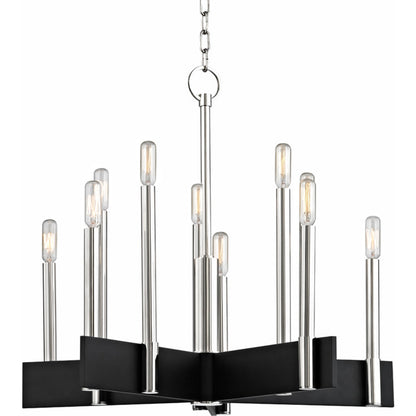 Abrams Chandelier by Hudson Valley. Made from steel in a modern style.
