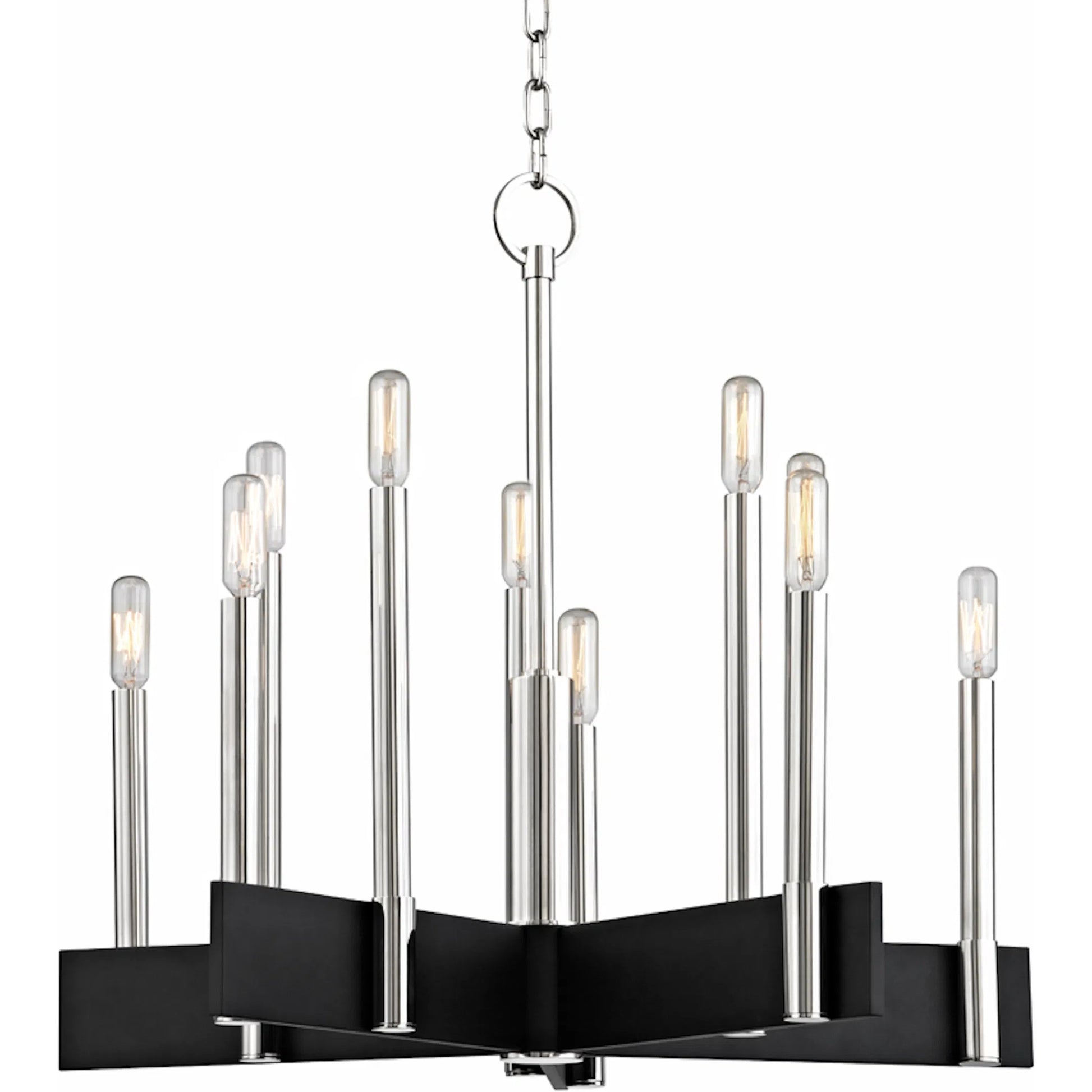 Abrams Chandelier by Hudson Valley. Made from steel in a modern style.
