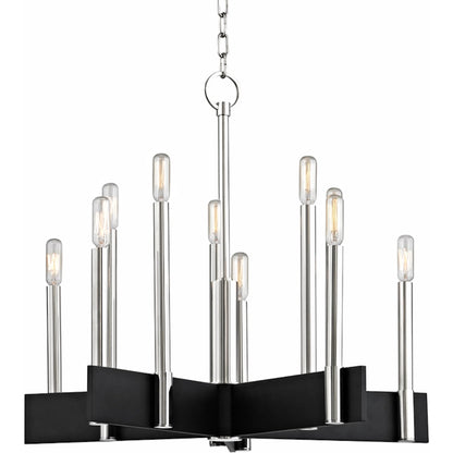 Abrams Chandelier by Hudson Valley. Made from steel in a modern style.