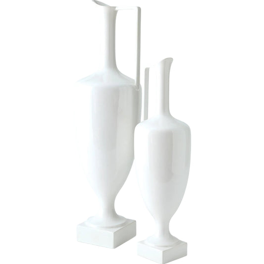 Quiet Curve Urn by Global Views in white and white gloss. Made from unique in a unique style.