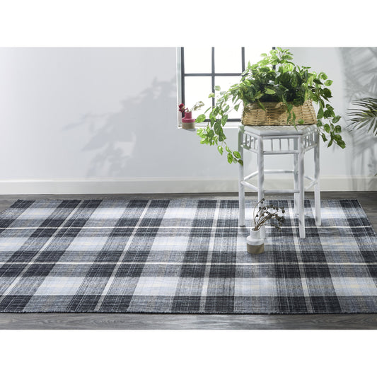 Crosby Transitional Plaid Rug - 0565F by Feizy. Made from pet in a unique style.