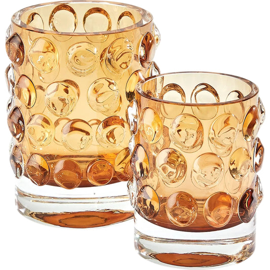 Thousand Eye Vase by Global Views in amber. Made from unique in a eclectic & global style.