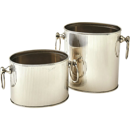Winston Ice Bucket by Global Views. Made from stainless steel in a modern style.