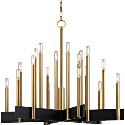 Abrams Chandelier by Hudson Valley. Made from steel in a modern style.