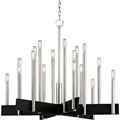 Abrams Chandelier by Hudson Valley. Made from steel in a modern style.