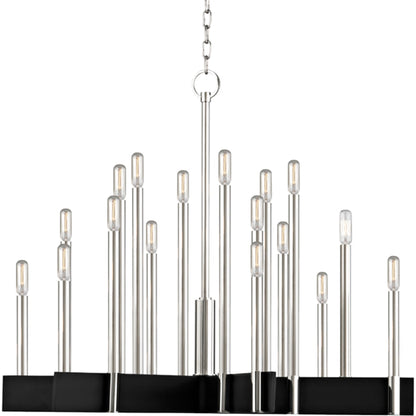 Abrams Chandelier by Hudson Valley. Made from steel in a modern style.