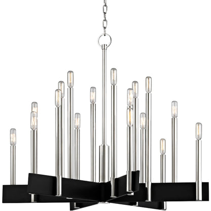 Abrams Chandelier by Hudson Valley. Made from steel in a modern style.