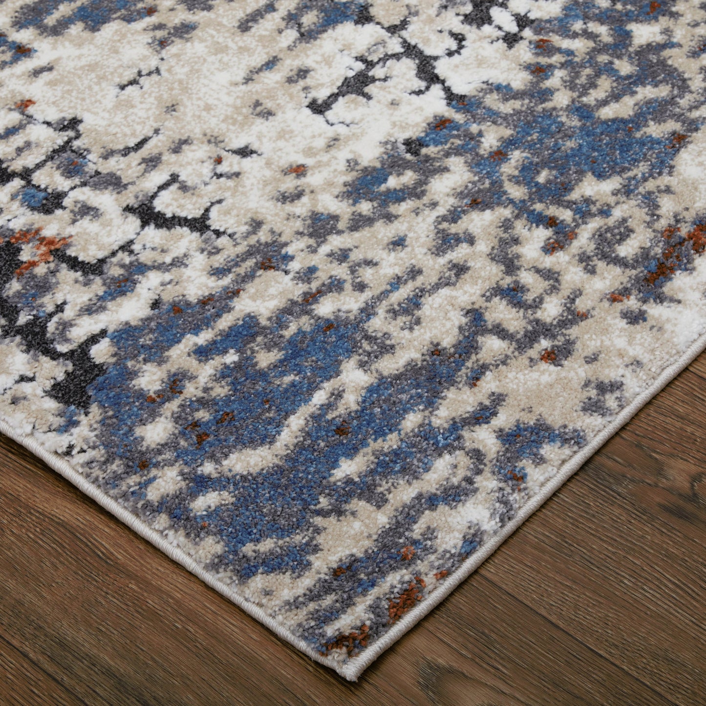 002 SI-2129629,SI-2129630,SI-2129631,SI-2129632,SI-2129633 | Closeup | Gilmore Rug - 39MLF by Feizy in ivory, blue, gray. Made from polypropylene in a unique style.