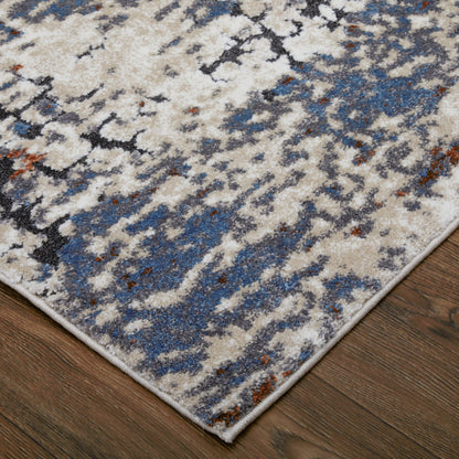 Gilmore Rug - 39MLF by Feizy in ivory, blue, gray. Made from polypropylene in a unique style.