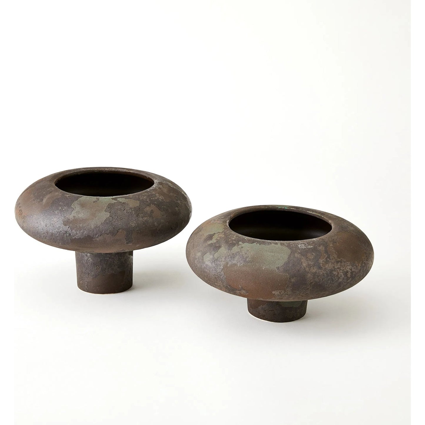 003 SI-2445735,SI-2445736 | Additional Silo | Cloud Bowl by Global Views in soot. Made from ceramic in a rustic style.