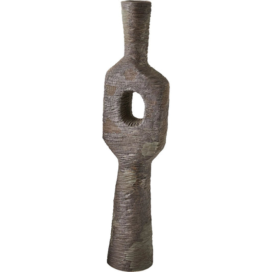 Ebba Vase by Global Views in brown. Made from unique in a rustic style.