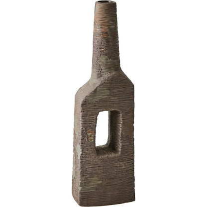 Ebba Vase by Global Views in brown. Made from unique in a rustic style.