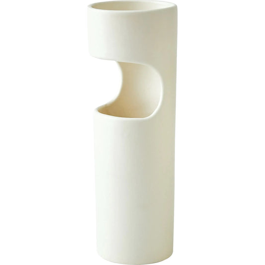 Cut Away Vase by Global Views in matte white. Made from unique in a modern style.