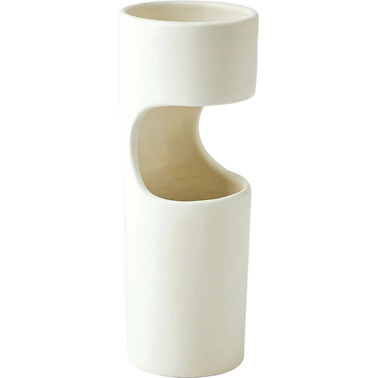 Cut Away Vase by Global Views in matte white. Made from unique in a modern style.