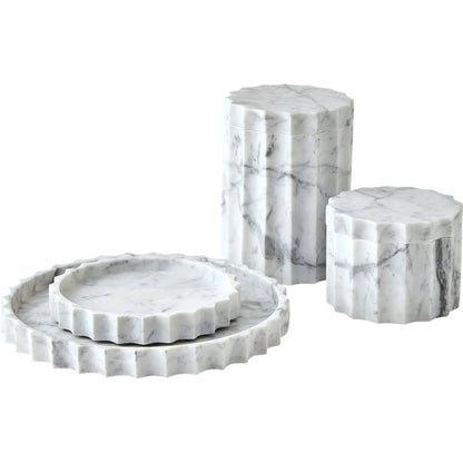Ionic Jar by Global Views in marble. Made from unique in a modern style.