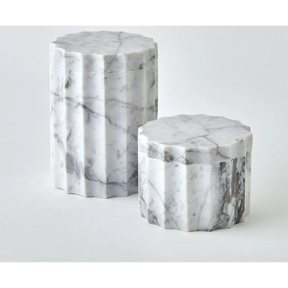 Ionic Jar by Global Views in marble. Made from unique in a modern style.