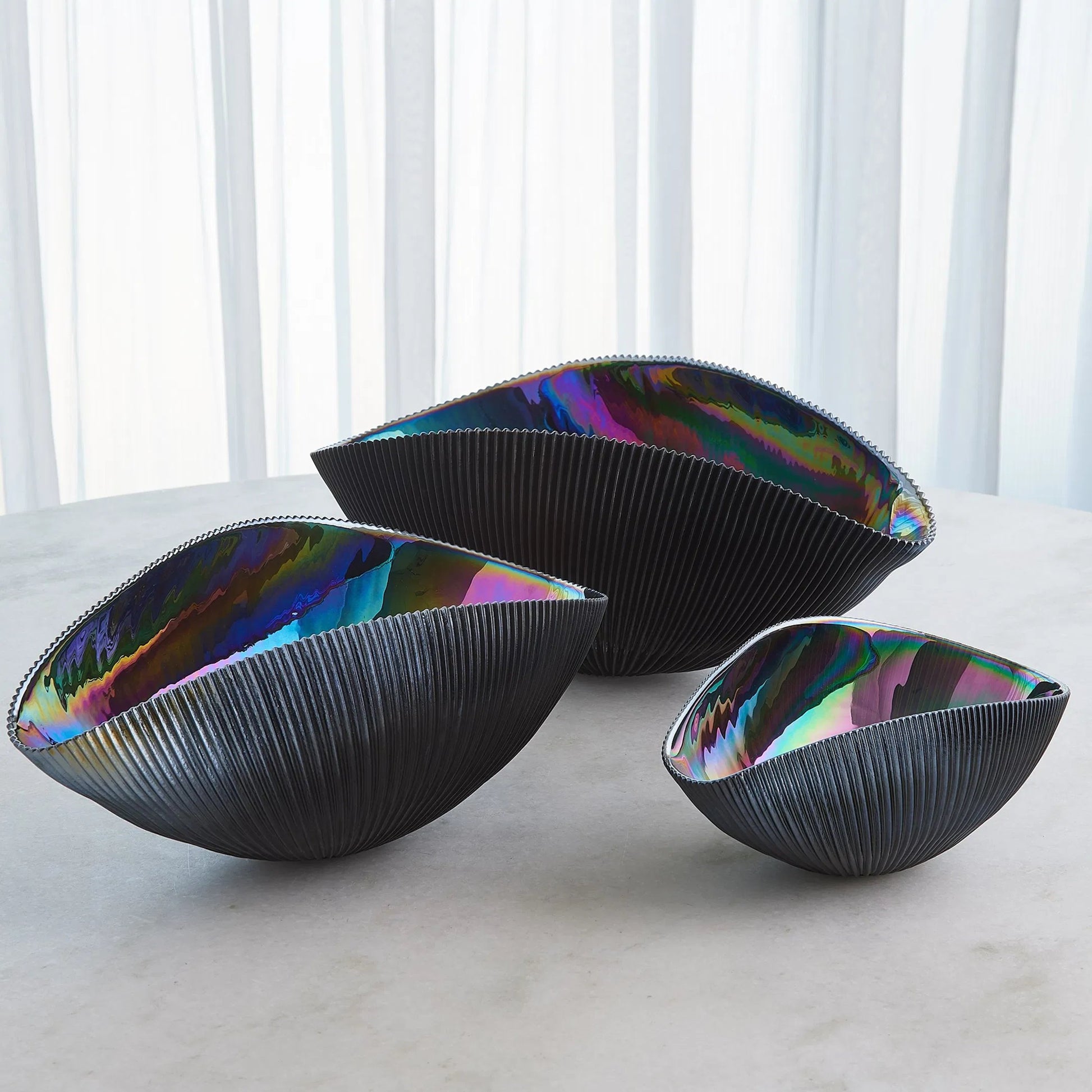 Pleated Bowl by Global Views. Made from unique in a eclectic & global style.